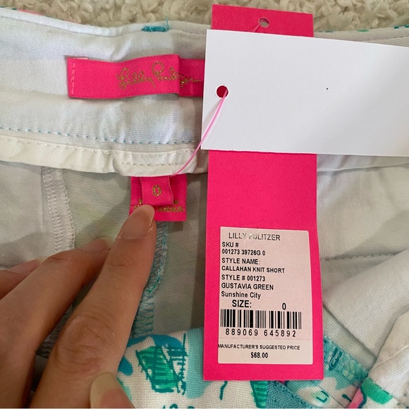 NWT Lilly Pulitzer Callahan Knit Short in Gustavia Green Sunshine City - Picture 6 of 7